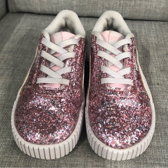 Puma Carina Sparkling Pink Sneakers - Picture 3 of 4